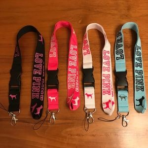4x New Love PINK Lanyards